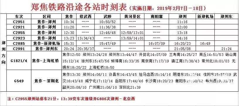 鄭焦高鐵最新時(shí)刻表及獲取指南